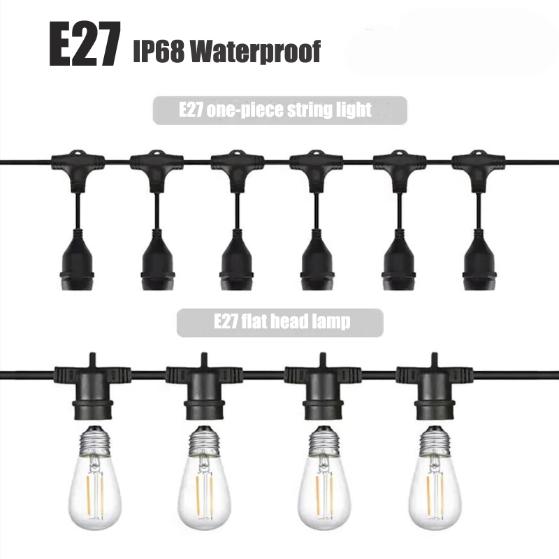 Outdoor E27 Threaded Head Lamp - Outdoor Power Strip Weatherproof recension och pris