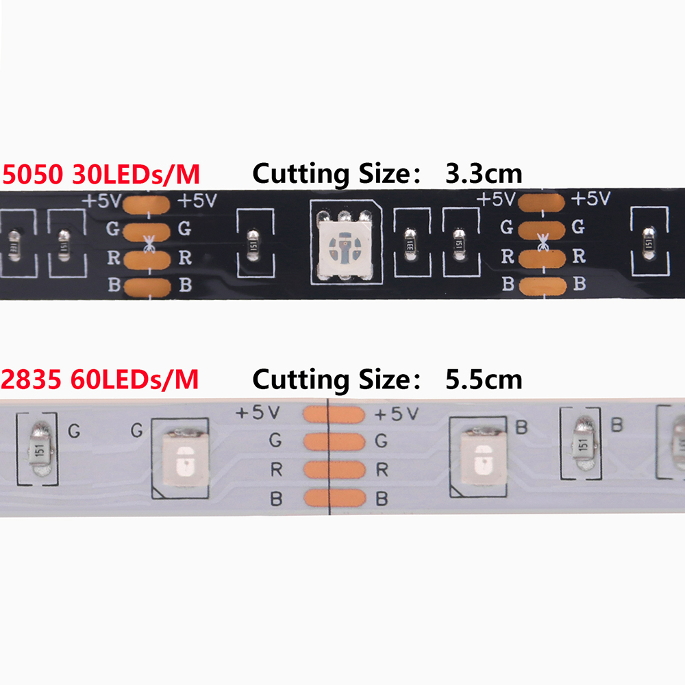 DC 5V 5050 RGB Strip LED Light - Outdoor Power Strip Weatherproof recension och pris