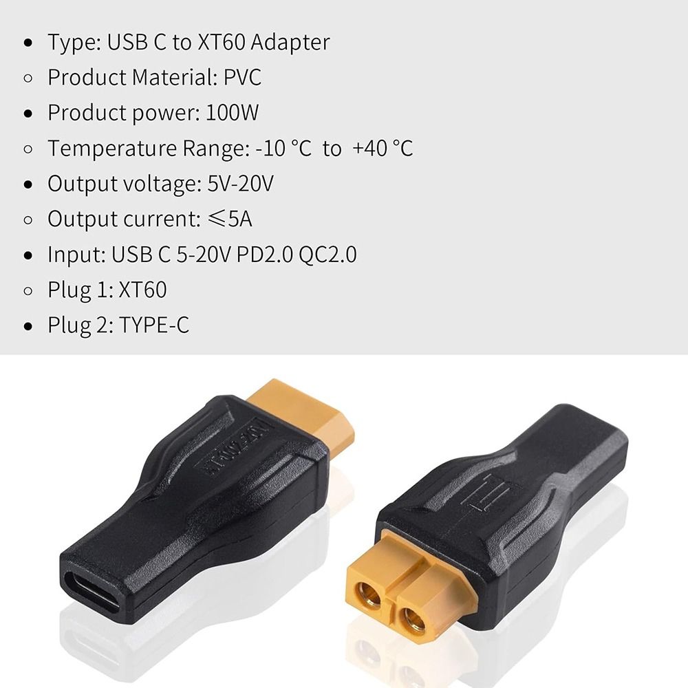 5525 7450 USB C to XT60 Adapte - Outdoor Power Adapter Usb C recension och pris
