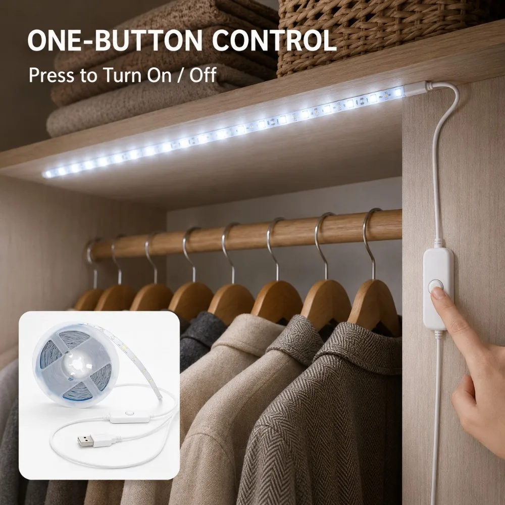 USB Button Switch 2835 LED Str - Outdoor Use Power Strip recension och pris