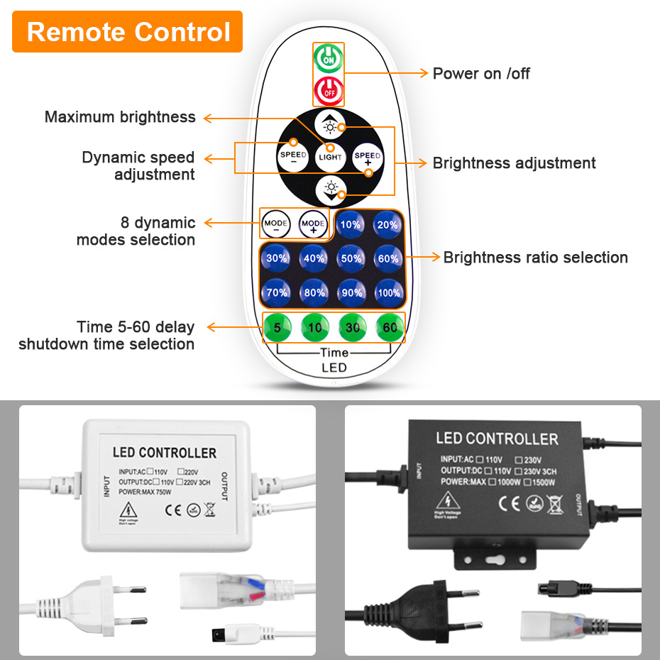 LED Neon Strip 220V 2835 120 L - Outdoor Power Strip Weatherproof recension och pris